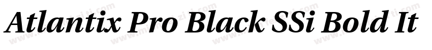 Atlantix Pro Black SSi Bold Italic字体转换